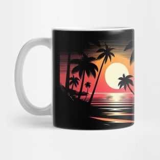 palm tree sunset Mug